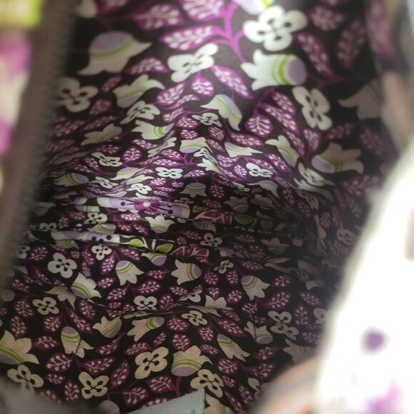 Vera Bradley Floral Crossbody Bag Quilted Cotton Adjustable Strap Zipper Pocket - Picture 7 of 7